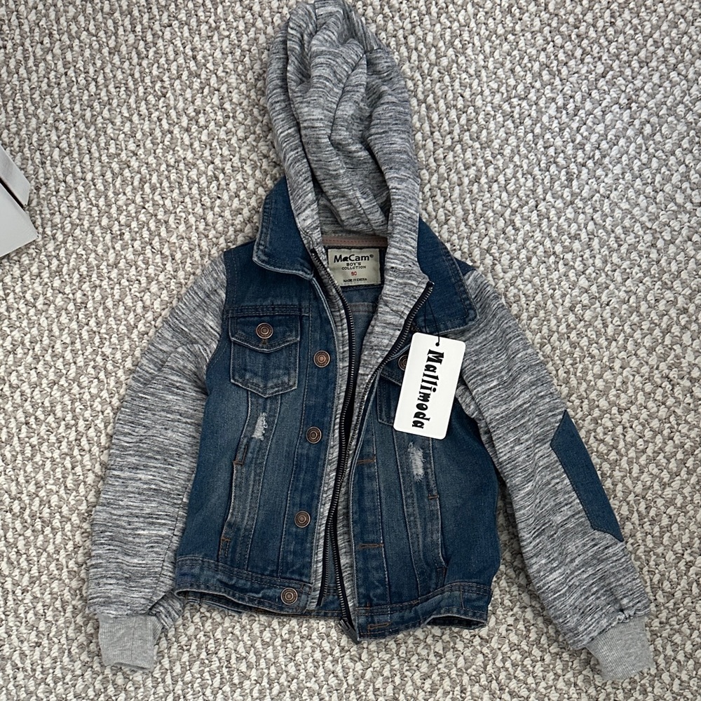 Kids Denim and Gray Jacket